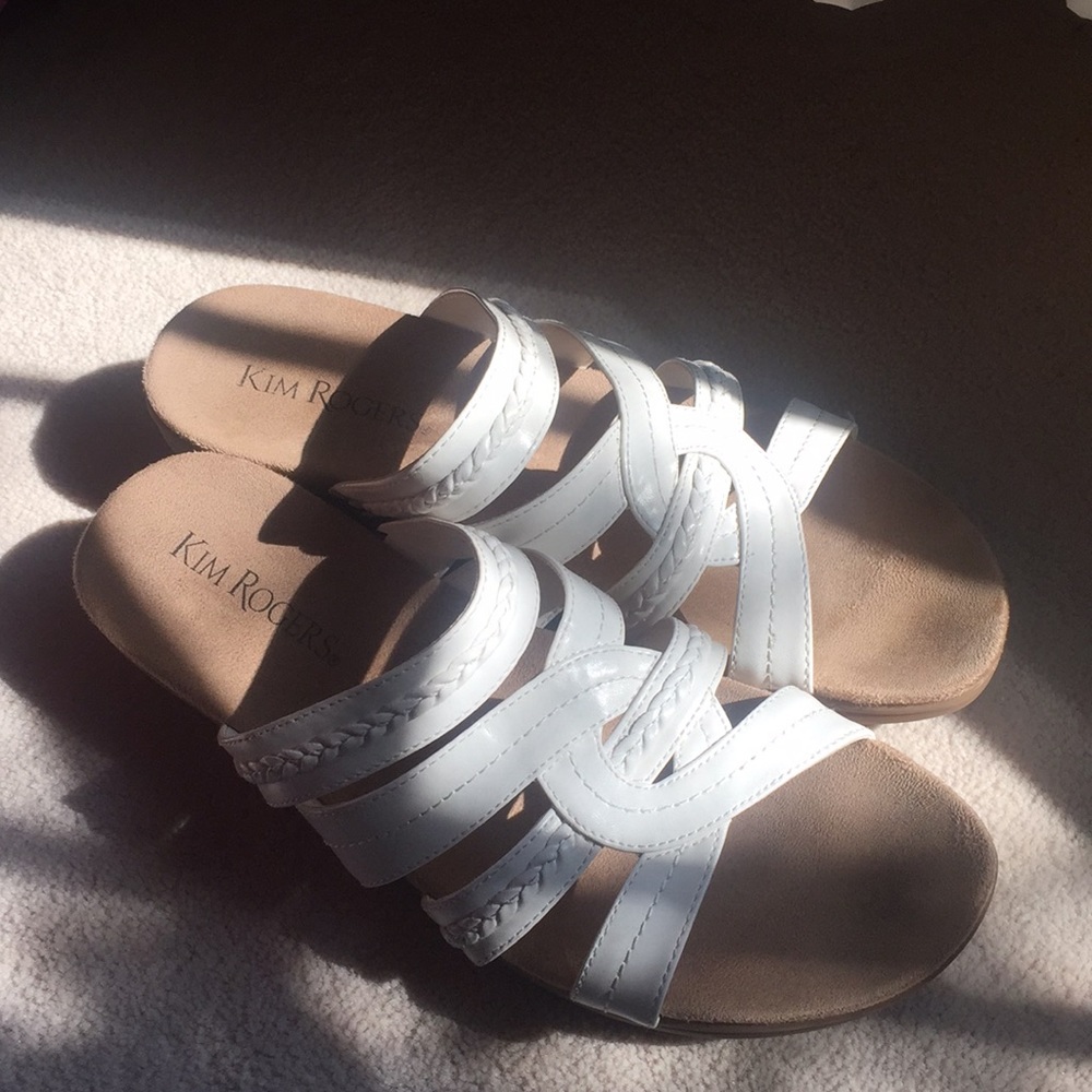 Kim Rogers white sandals